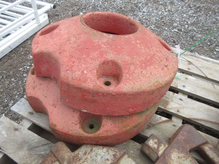 Set of Farmall Cub wheel weights, 18"Dia Albrecht Auction Service
