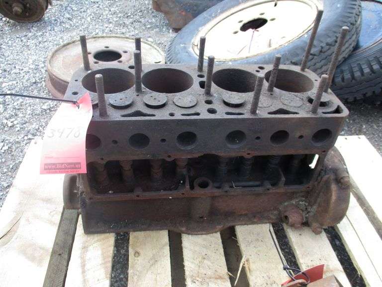 1929 Ford model A engine block, serial no. 1652030, manufactured in May