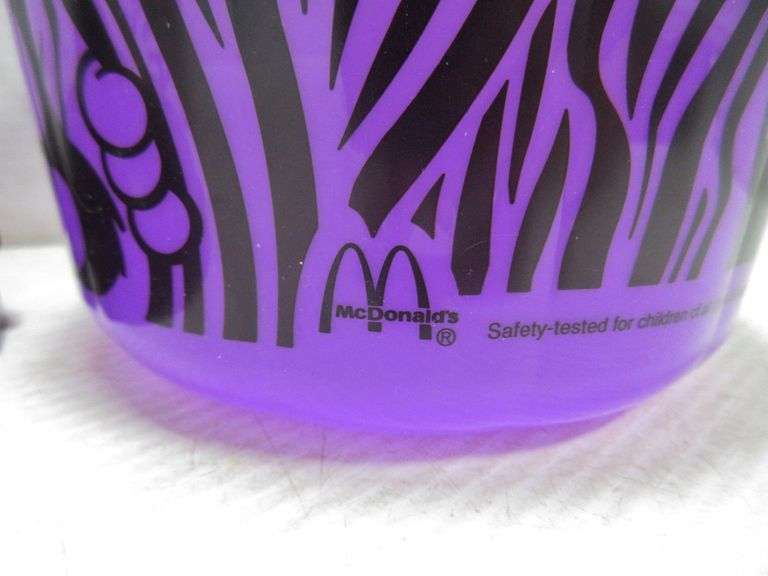 (2) 1986 McDonald's Halloween Candy Buckets 1 purple, and 1 white