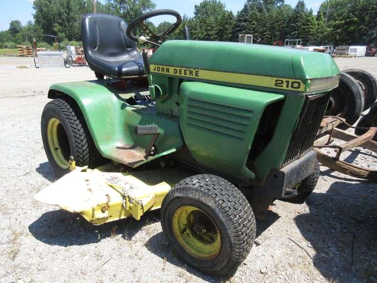John Deere 210 lawn tractor, runs but has been sitting for two years