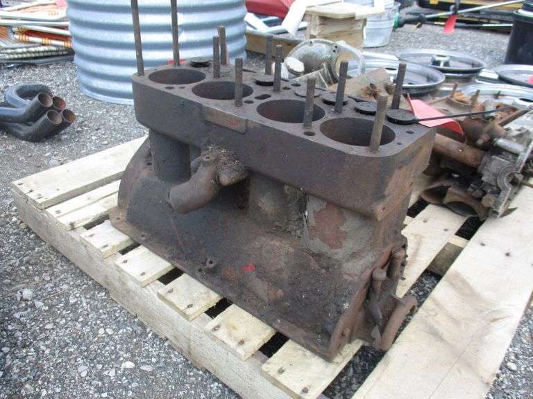 1929 Ford model A engine block, serial no. 1652030, manufactured in May