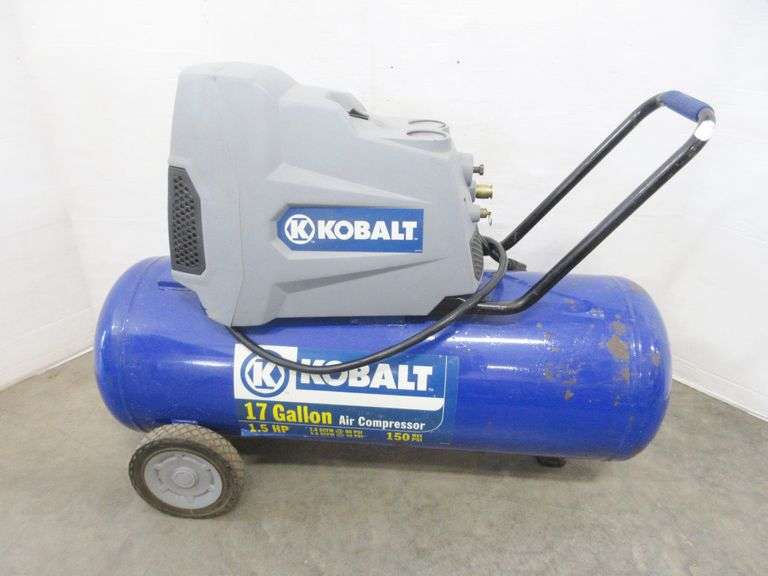 Kobalt air compressor, 150 max PSI, 17gallon, works well, no leaks