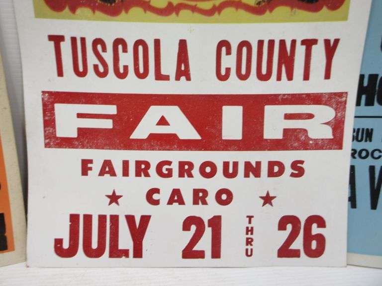 (2) Older original Caro DriveInn Theatre Movie Posters, and (1) Older