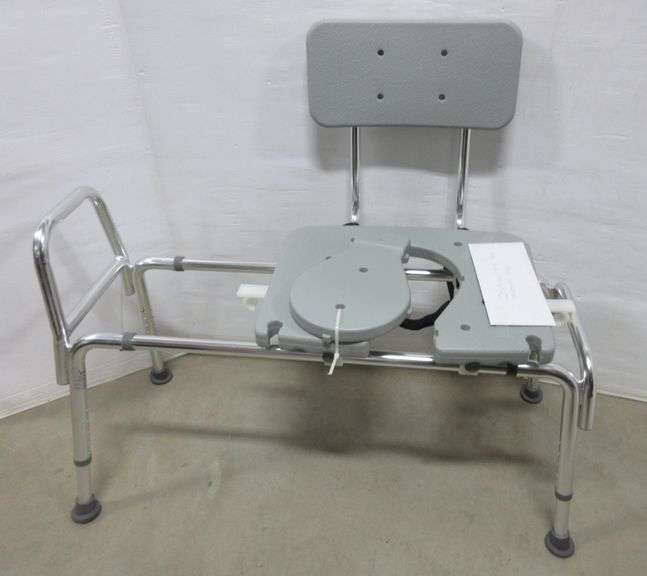 Heavy duty transfer bench with cut out seat for the shower, 38"W, 400