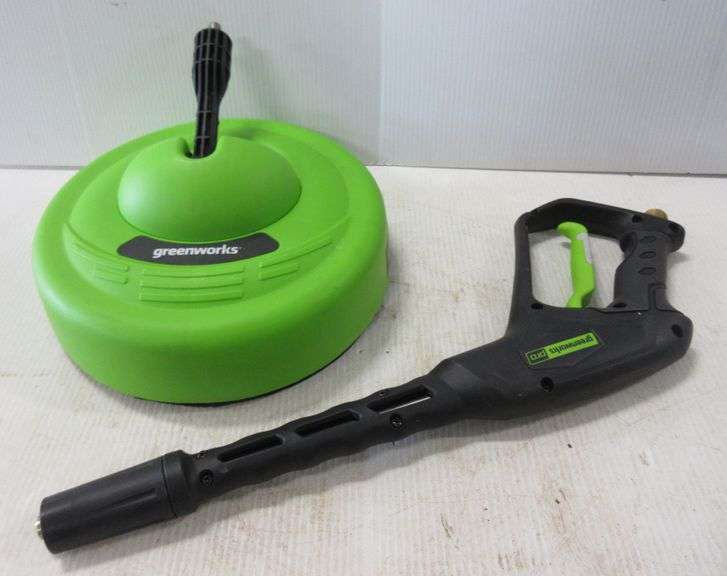 Green works driveway power washer disc and wand, good condition