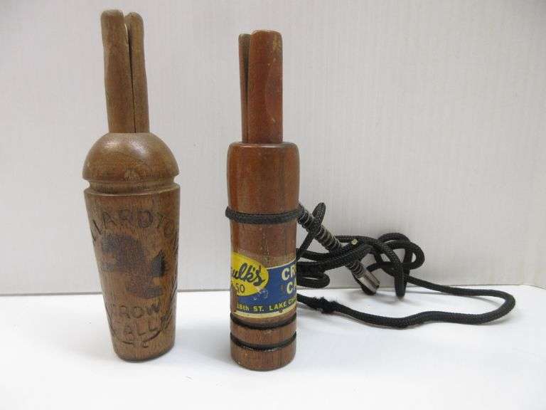 (5) Vintage calls, purchased in the 1970's; (2) Crow calls, includes 1