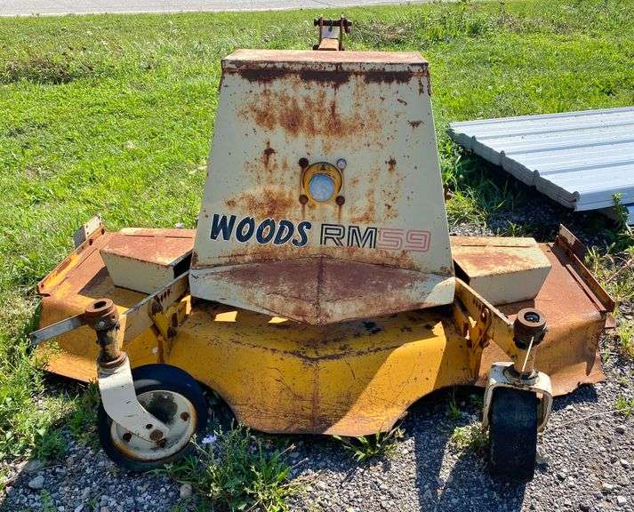 Woods RM59 lawn mower, 5'W, used Albrecht Auction Service