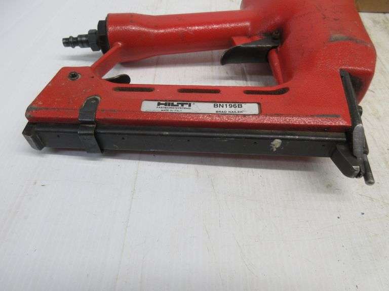 Hilti brad nailer, Model No. BN196B, with (7) boxes of 5,000 nails