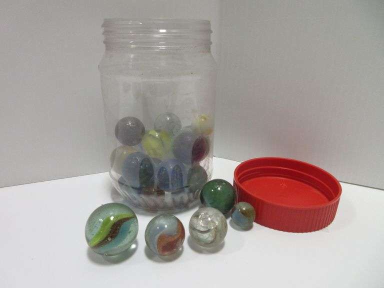 (26) Old Marbles, up to 1"Dia, some have heavy wear Albrecht Auction Service