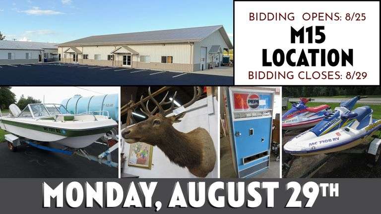August 29th (Monday) M-15 Online Consignment
