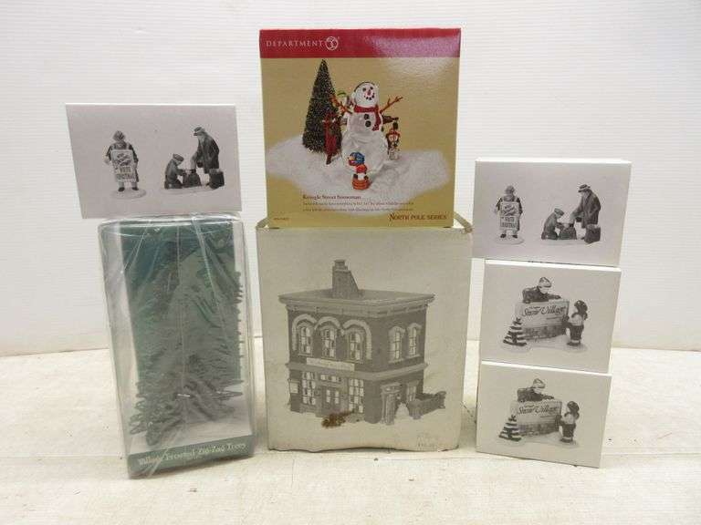 (7) Dept. 56 Snow Village Pieces, NIB Albrecht Auction Service
