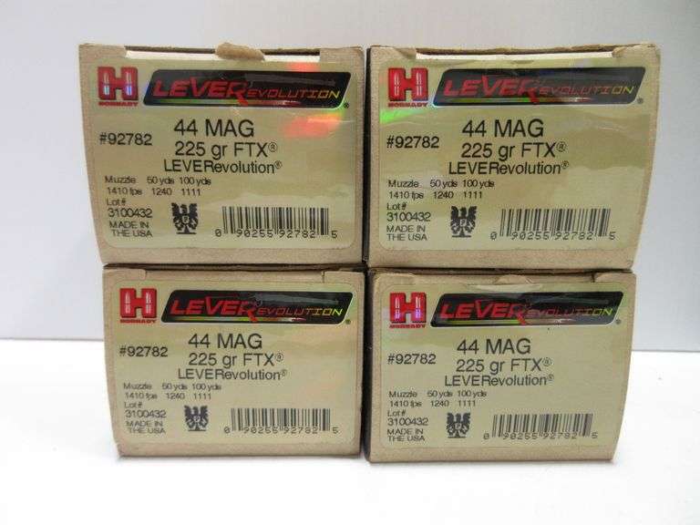 (80) Hornady .44 Mag. brass casings, once fired; (100) CCI large magnum