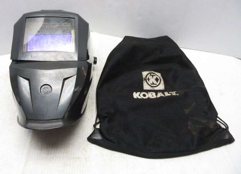Welding helmet with bag by Kobalt, in good condition Albrecht Auction