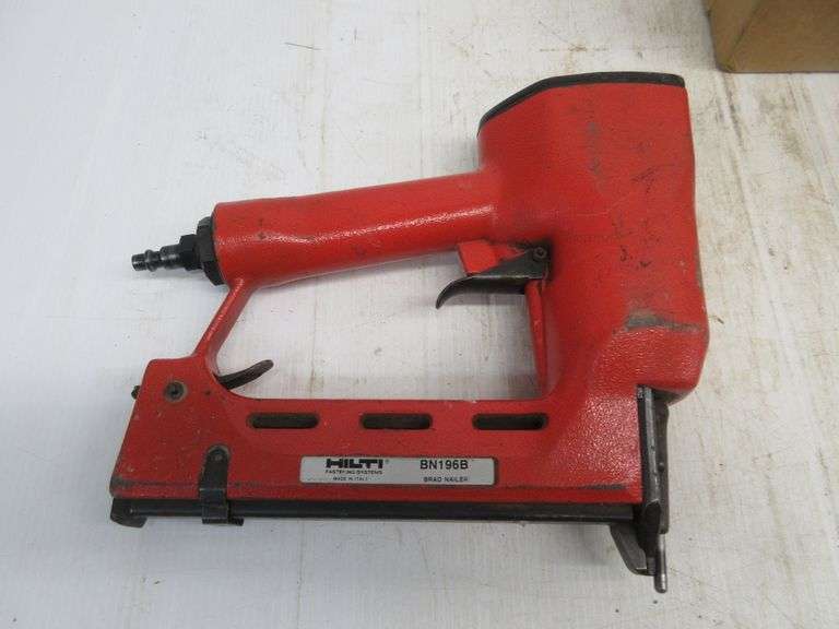 Hilti brad nailer, Model No. BN196B, with (7) boxes of 5,000 nails