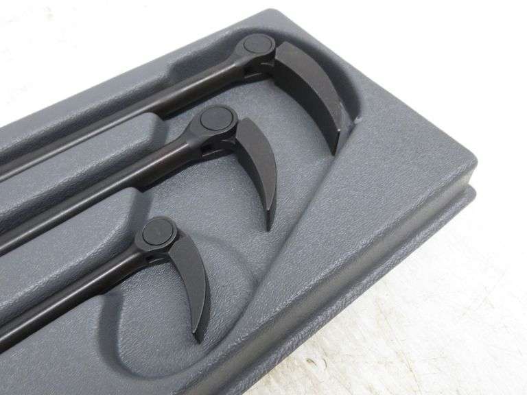 SnapOn 3Piece multiposition pry bar set, PBMP703A, includes 8", 12