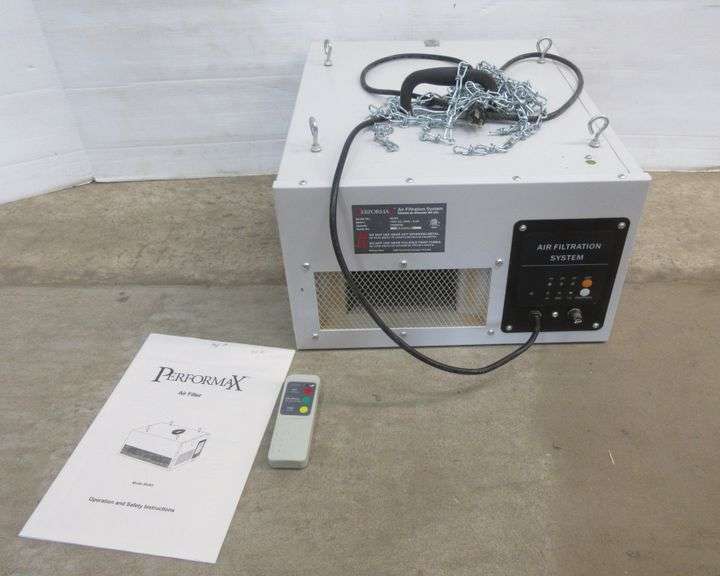 Performax Air Filter, Model No. 90243, room air filter, instruction