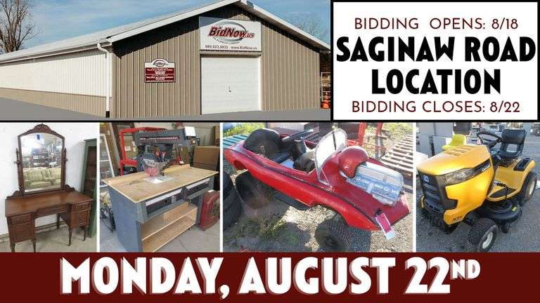 August 22nd (Monday) Saginaw Road Online Consignment
