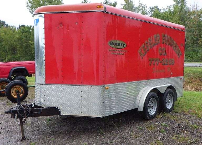 1999 Doubleaxle enclosed trailer, 7'W x 14'L, heavy duty frame, newer