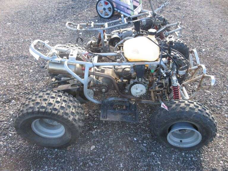 (2) ATV frames, for parts or repair, as is Albrecht Auction Service