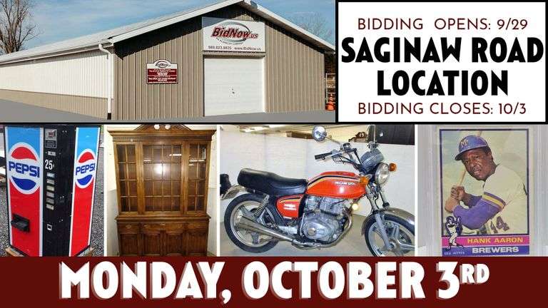 October 3rd (Monday) Saginaw Road Online Consignment