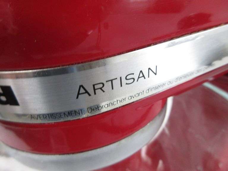 Red Artisan Kitchenaid Mixer, Model No. KSM150PSER, Serial No