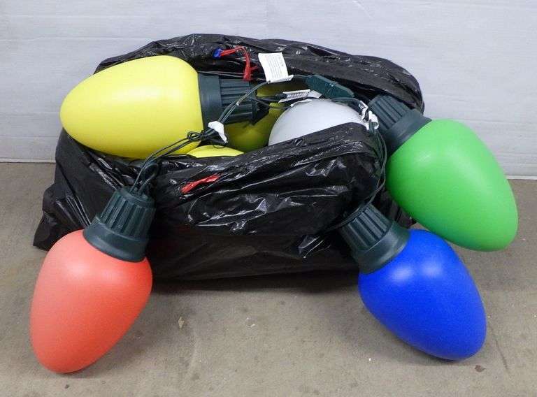 (11) Large plastic Christmas bulbs, various colors Albrecht Auction Service