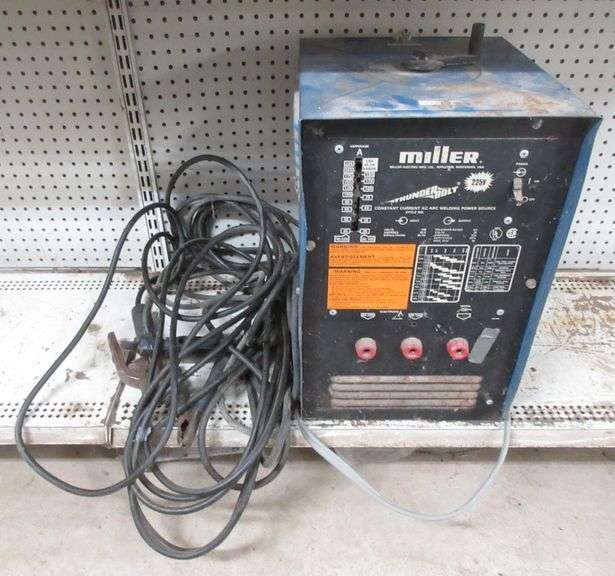 Miller Thunderbolt 225V arc welder with welding cables included, used