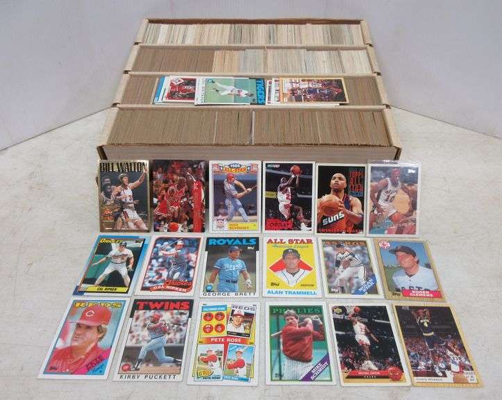 Approx. (3,200) Various baseball and basketball cards, includes stars