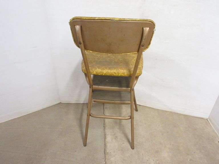 Older Cosco step stool/chair combo, seat 14"W x 12"D x 24"H, shows age