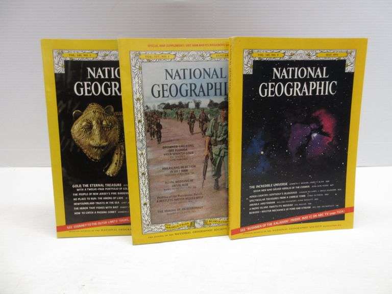 Vintage National Geographic Magazines, includes January 1974, January