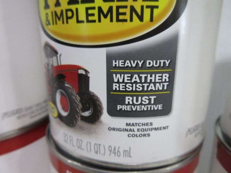 (6) Quarts of RustOleum, MasseyFerguson red, heavy duty weather