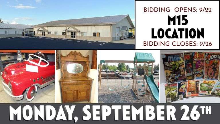 September 26th (Monday) M-15 Online Consignment