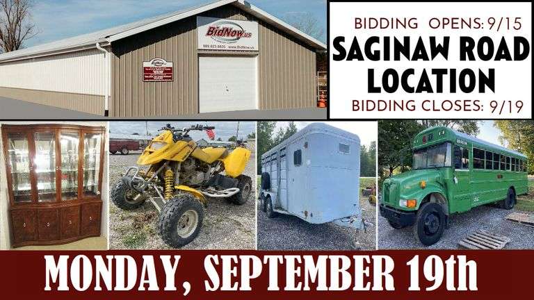 September 19th (Monday) Saginaw Road Online Consignment