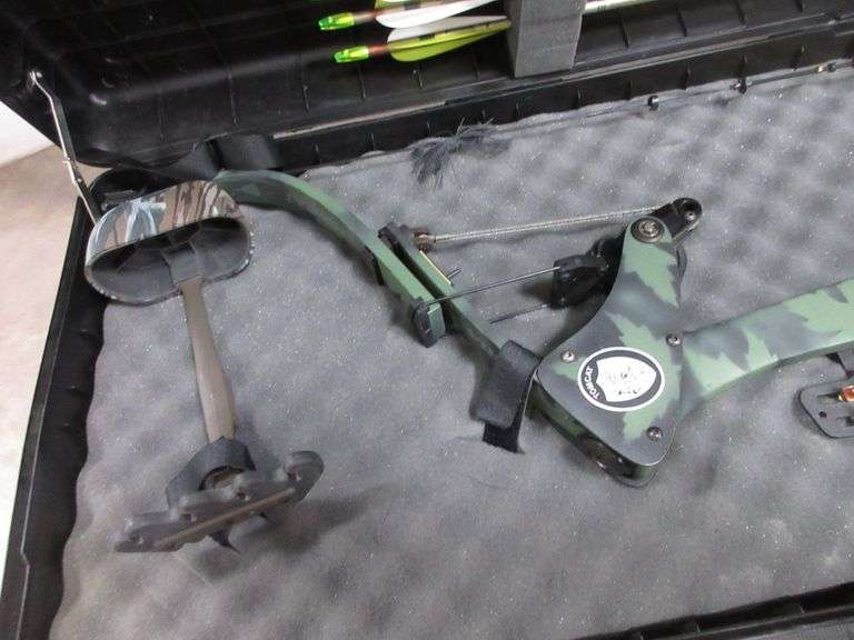 Oneida Tomcat bow, peep site with kisser button PM sights, stabilizer