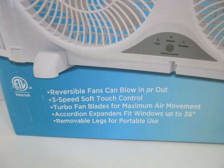 Comfort zone 9" reversible twin window fan with remote control, quiet