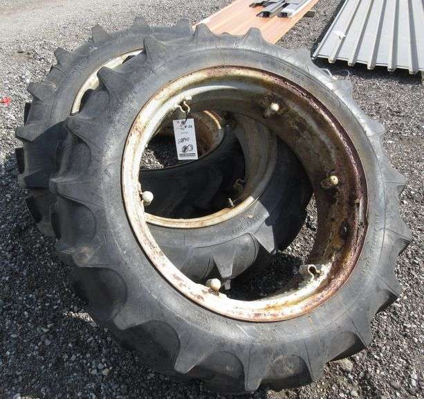 (3) Ford 8N tires and rims, 2 rims are rustedthrough but tires are