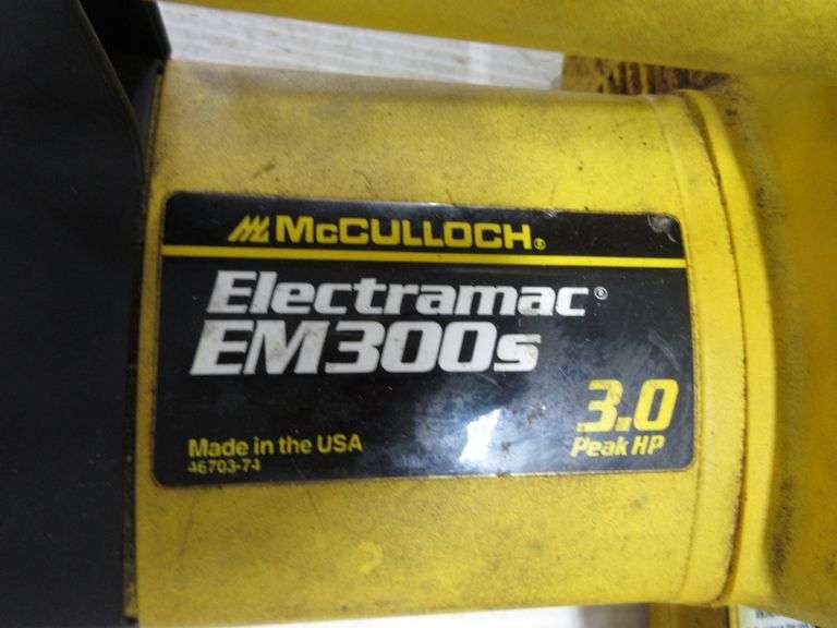 McCulloch electric Electramac EM300S chainsaw, 3.0 peak HP, 16" bar