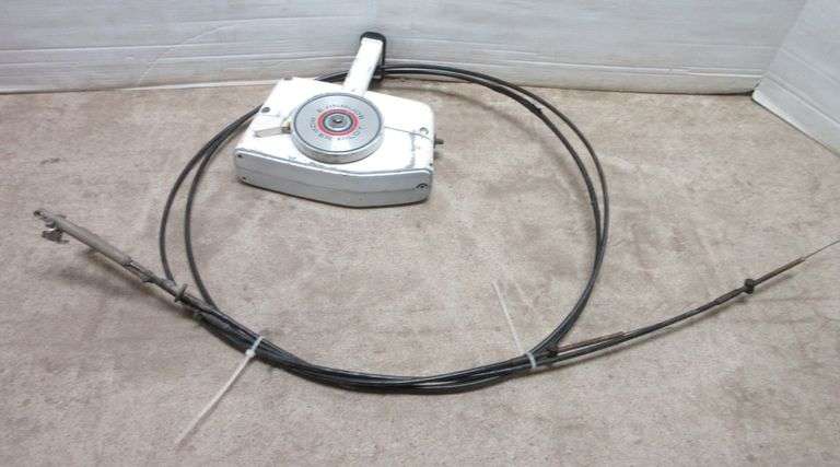 Evinrude throttle control with (2) Cables, used - Albrecht Auction Service