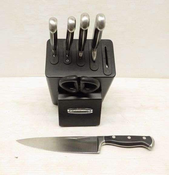 Farberware 6Piece cutlery set with built in knife sharpener and wood