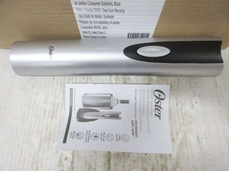 Oster cordless electric wine bottle opener with foil cutter, NIB