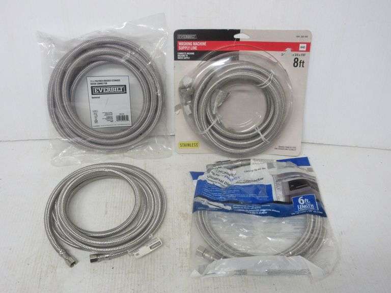 (2) Ice maker lines, 10' and 12' braided; Universal dishwasher line; 8