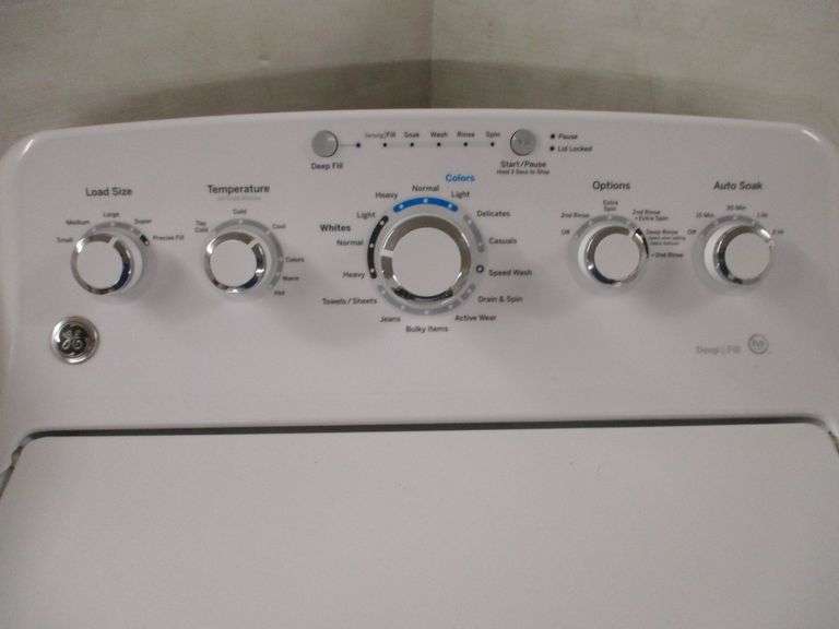 GE deep fill washing machine, HE turbo, large capacity, stainless drum