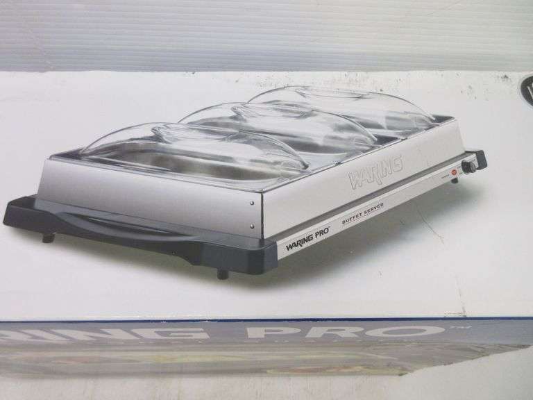 Waring Pro professional buffet server and warming tray with (3) 2 1/2