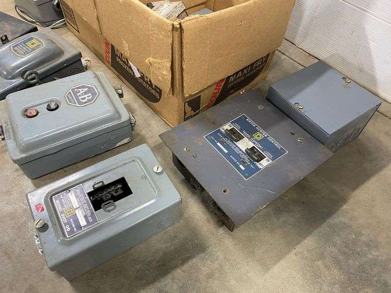 (7) Electrical fuse boxes and fuses; (1) Powerline protector; (1) Water