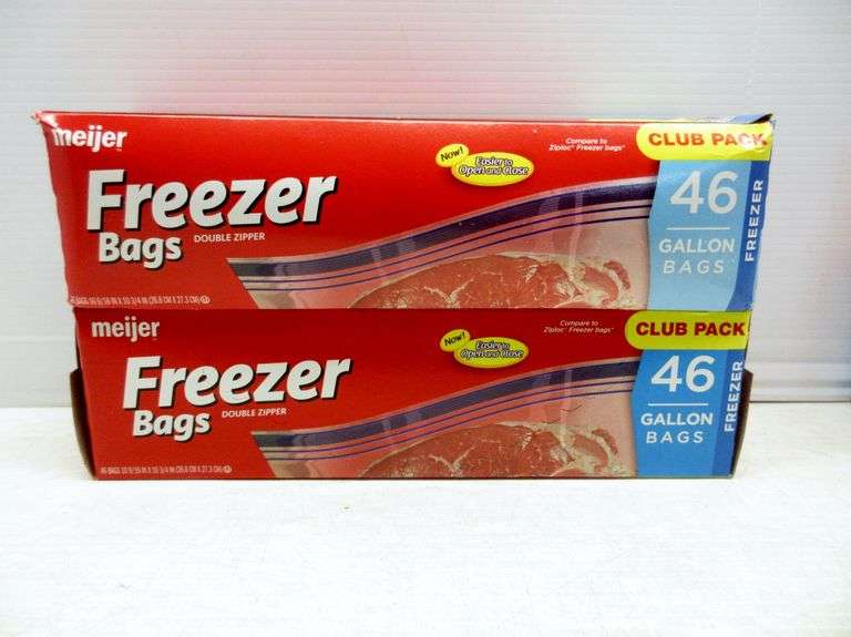 (4) Boxes of 46 1Gallon Freezer bags, NIB Albrecht Auction Service