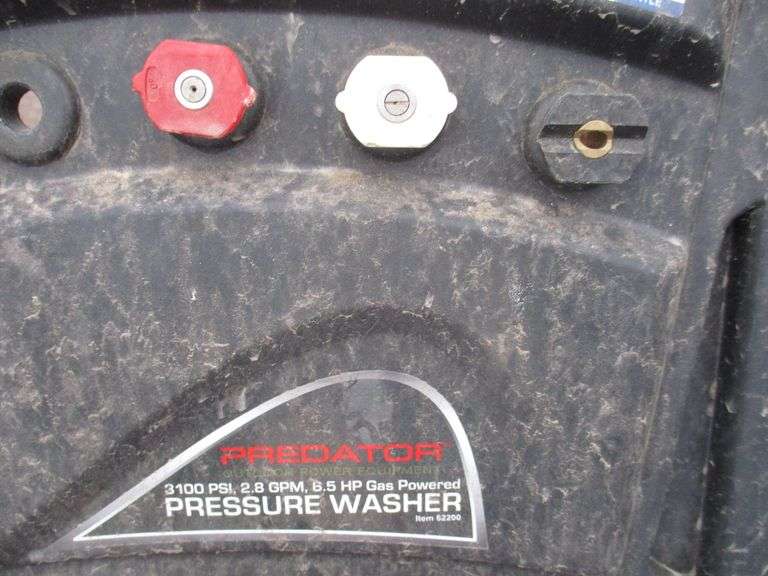 Predator pressure washer, 3100 PSI, 2.8 GPM, 6.5 HP gas powered, pump