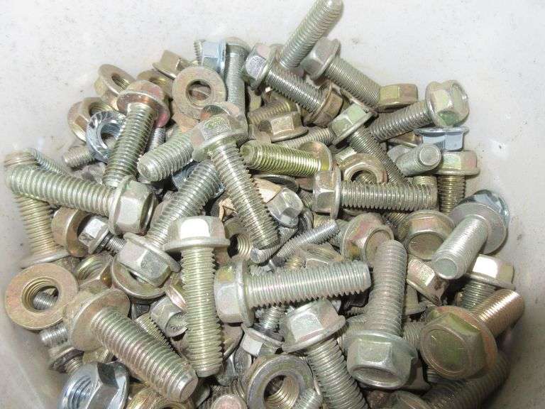 Pallet box of 3/8grain bin bolts Albrecht Auction Service