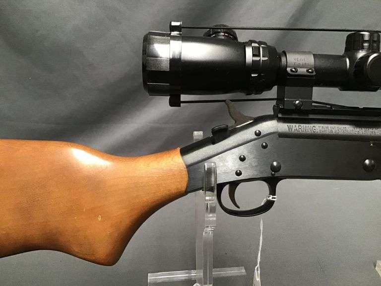 Harrington & Richardson SingleShot 7mm08 Rifle with a Bushnell 3x8x Scope, Sling, and Gander
