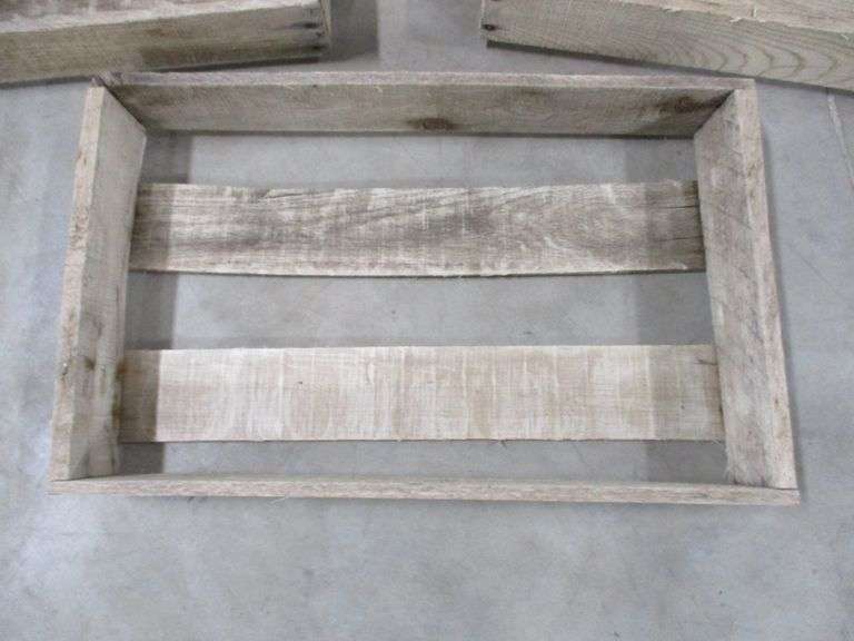 (6) Oak crates from Bessinger Pickle Factory, very strong and sturdy