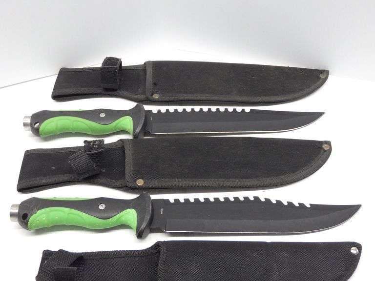 (3) Knives, includes Tac Assault Bowie Knife, 13 3/4"L, includes case